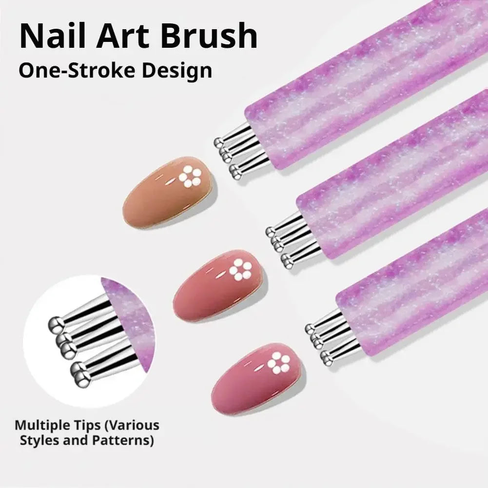5 Petal Flower Nail Dotting Pen One Stroke Flower Design Tool for Nail Art, Manicure Rhinestone Gems Picker & Dotting Painting Peaceful Pleasures Health and Wellness