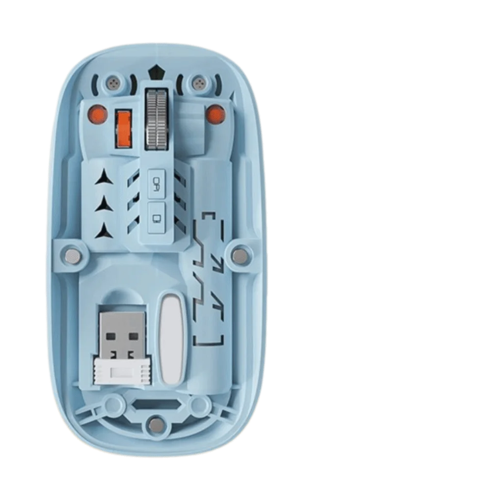 Silent Transparent Wireless Gaming Mouse | Type-C, 3-Mode