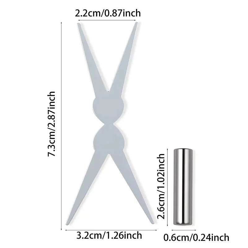 2-in-1 Magnetic Nail Stick Set Double-Headed French Cat Eye Design with Big Y-Shaped Clip for DIY Gel Polish Manicure Peaceful Pleasures Health and Wellness