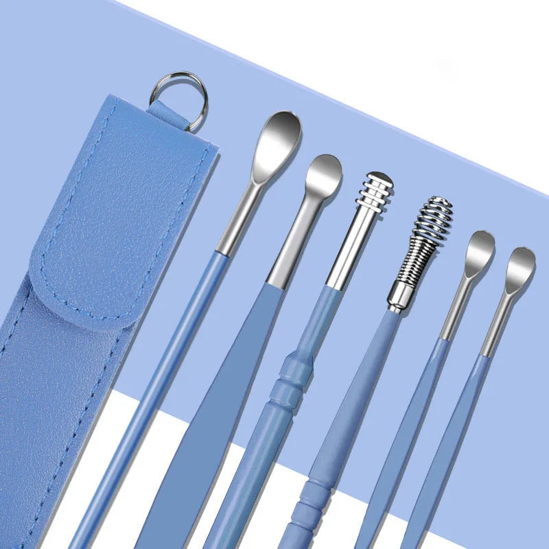 6pcs Ear Pick Earwax Removal Kit, Ear Cleansing Tool Set, Ear Curette Ear Wax Remover Tool With Storage Box, Ear Wax Cleaning To Peaceful Pleasures Health and Wellness
