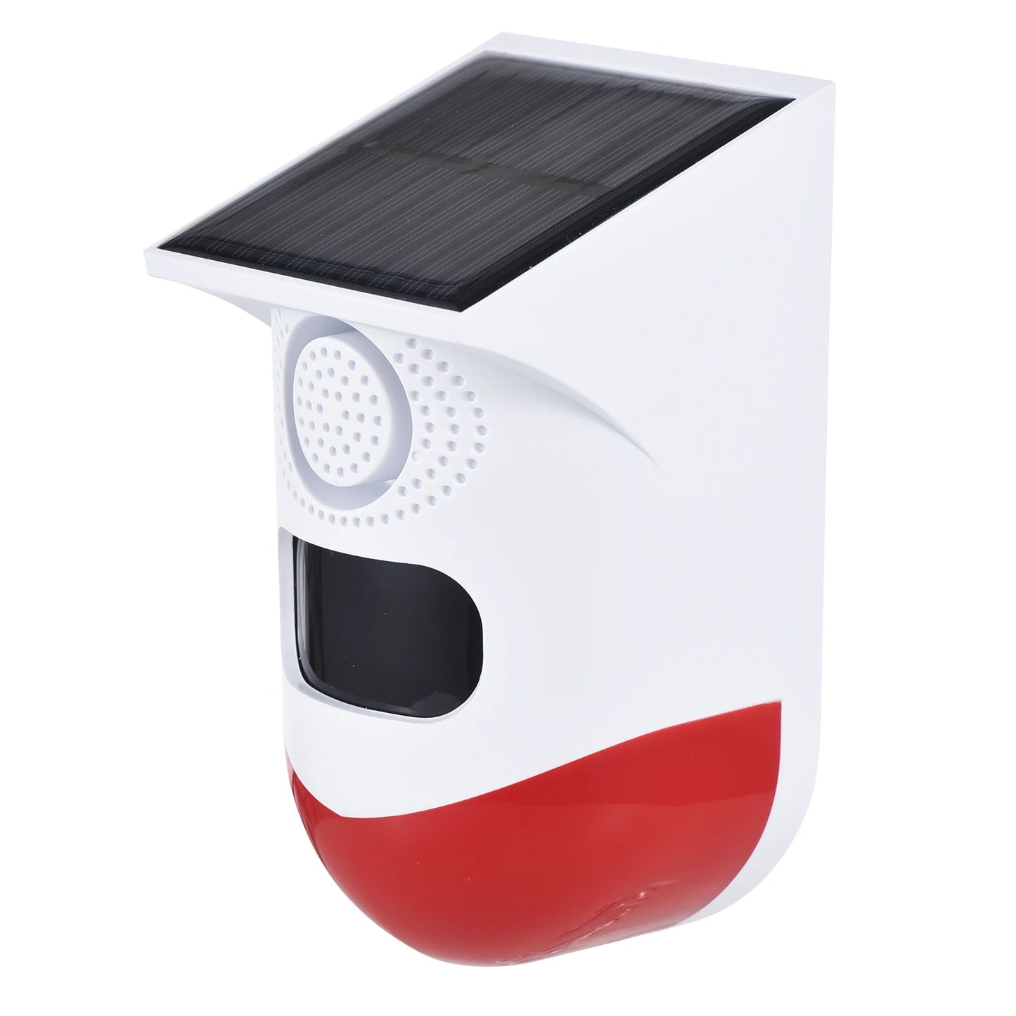 Solar Motion Sensor Alarm 120dB Siren LED Strobe IP65 Outdoor