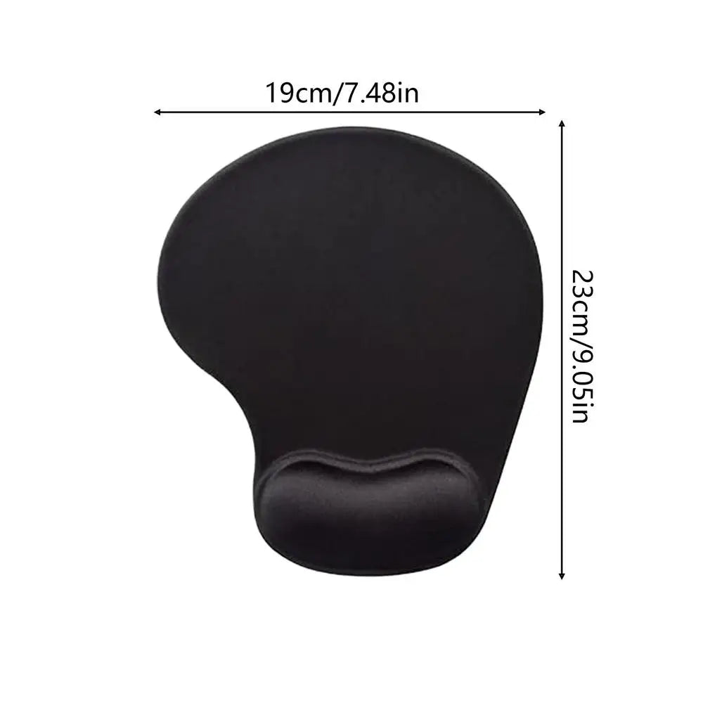 Mouse Pad with Wrist Rest Support Ergonomic Non-Slip Gel Memory Foam Cushion for Gaming Office Computer Laptop Home Work Peaceful Pleasures Health and Wellness Black