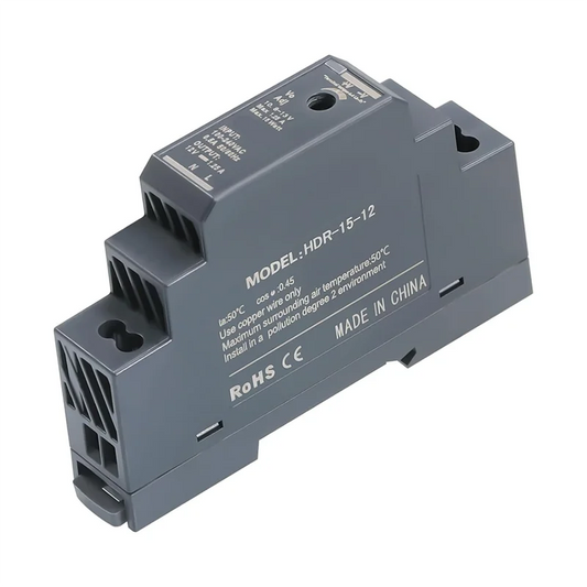 Y51A-HDR 15W Ultrathin Switching Power Supply 12V DIN Rail Mounting Transformer For Home Or Industrial Automation Peaceful Pleasures Health and Wellness Gray Black