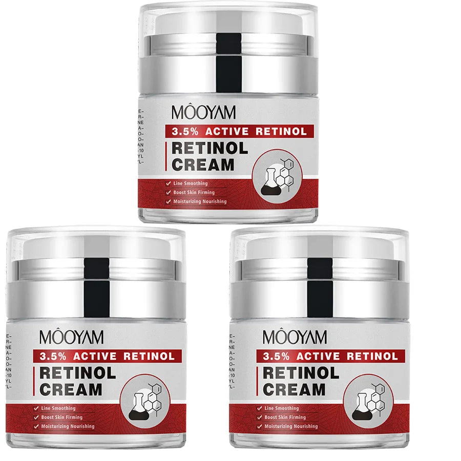 Instant Retinol Cream Wrinkle Remover Firming Lifting Anti Aging Fade Fine Lines Moisturizing Whitening Korea Repair Skin Care Peaceful Pleasures Health and Wellness 50mlx3pcs