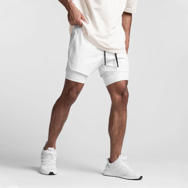Men's 2-in-1 Running Shorts | Breathable Athletic Training