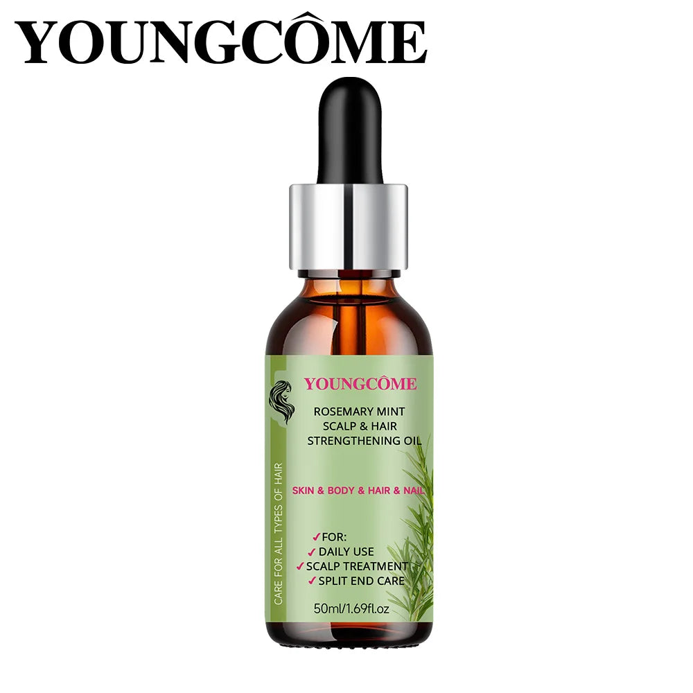Rosemary Mint Scalp Hair Strengthening Oil,Deep Hydration,Repairs Damage，Enhances Shine，Promotes Growth，Smooths & Detangles Peaceful Pleasures Health and Wellness