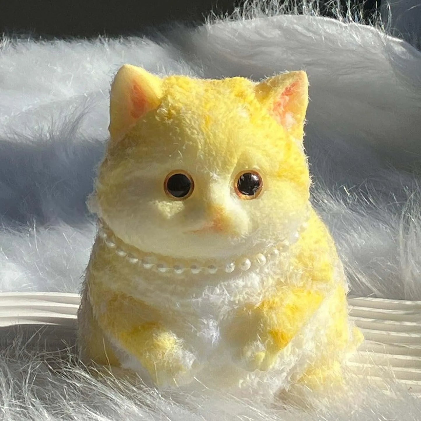 Chubby Orange Cat Plush Fidget Toy | Cute Stress Relief Squeeze