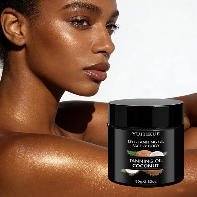 YUITIKUE Coconut Self-Tanning Oil – Natural Glow 80g Self-Tanning Cream Peaceful Pleasures Health and Wellness Default Title