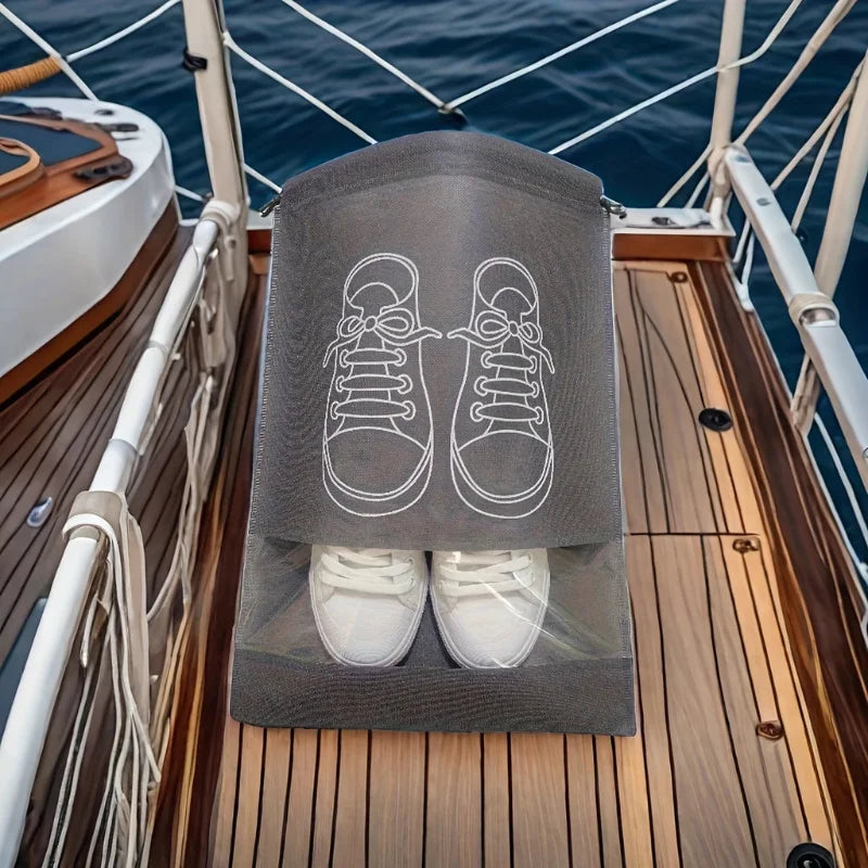 10-Pack Non-Woven Drawstring Shoe Bags – Dust-Proof Storage