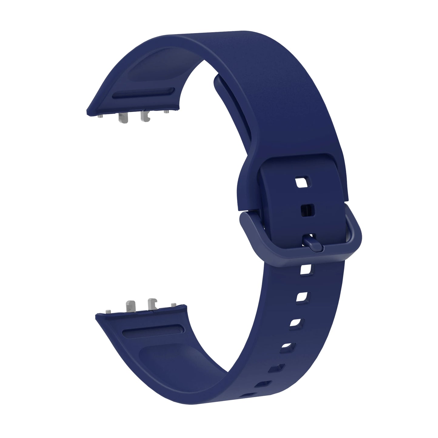 Silicone Strap & Case for Samsung Galaxy Fit 3 SM-R390 Peaceful Pleasures Health and Wellness Dark Blue Strap