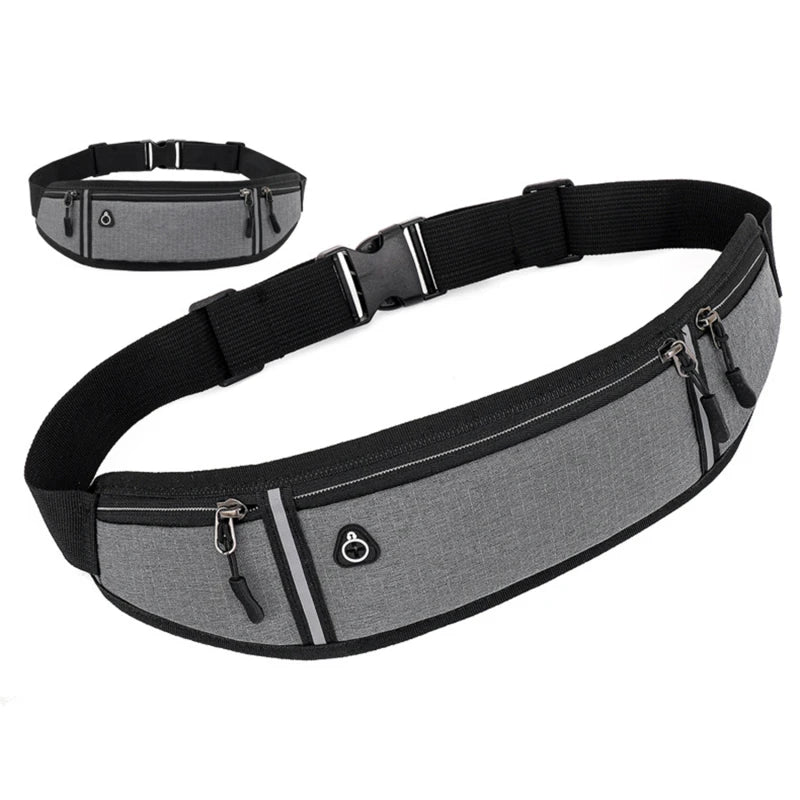 Fitness Cycling Walking Waist Bag Running Phone Bags Unisex Outdoor Equipment Waterproof Invisible Portable Chest Packet Peaceful Pleasures Health and Wellness grey