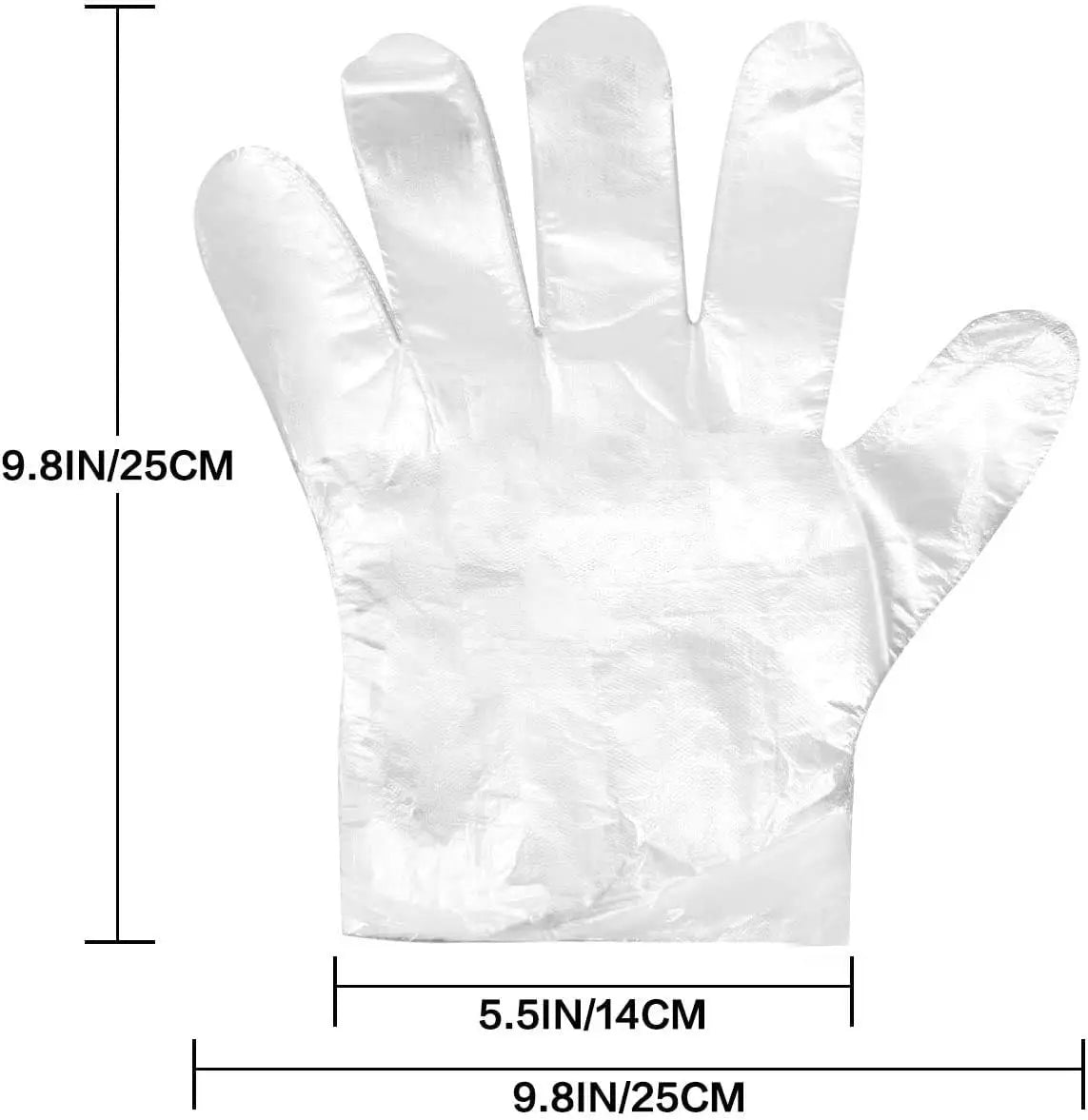 Disposable Plastic Gloves Latex Free Powder Free Clear Polyethylene Hand Gloves Non-Sterile for Cleaning- Cooking Kitchen Tools Peaceful Pleasures Health and Wellness