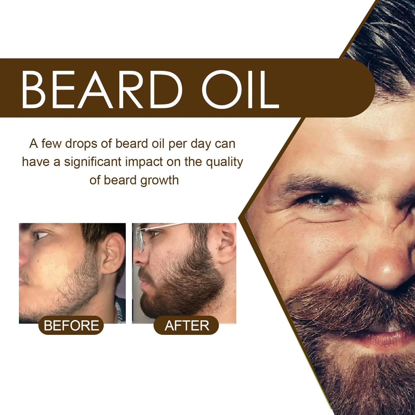 East Moon Beard Growth Oil – Grapeseed & Ginger Root 60ml