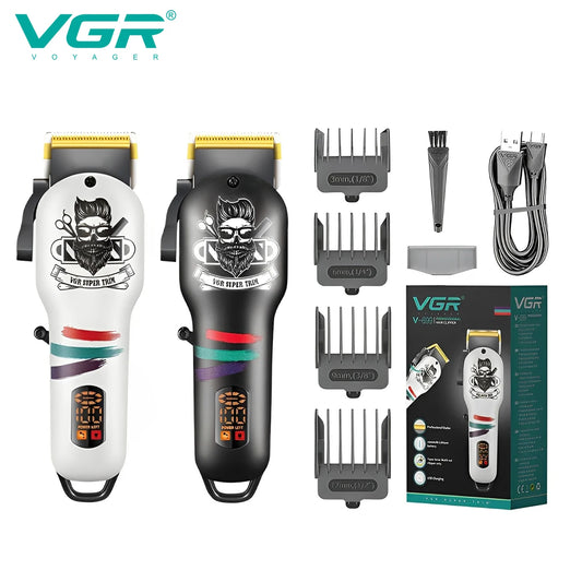 VGR 699 Hair Clipper Electric Hair Cutting Machine Professional Barber Cordless Hair Trimmer Digital Display Clipper for Men Peaceful Pleasures Health and Wellness