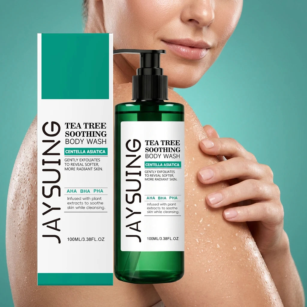 Centella Tea Tree Body Wash Deep Clean Refresh Cool Soothe Sensitive Nourish Calm Skin Discomfort Repair Skin Barrier Shower Gel Peaceful Pleasures Health and Wellness