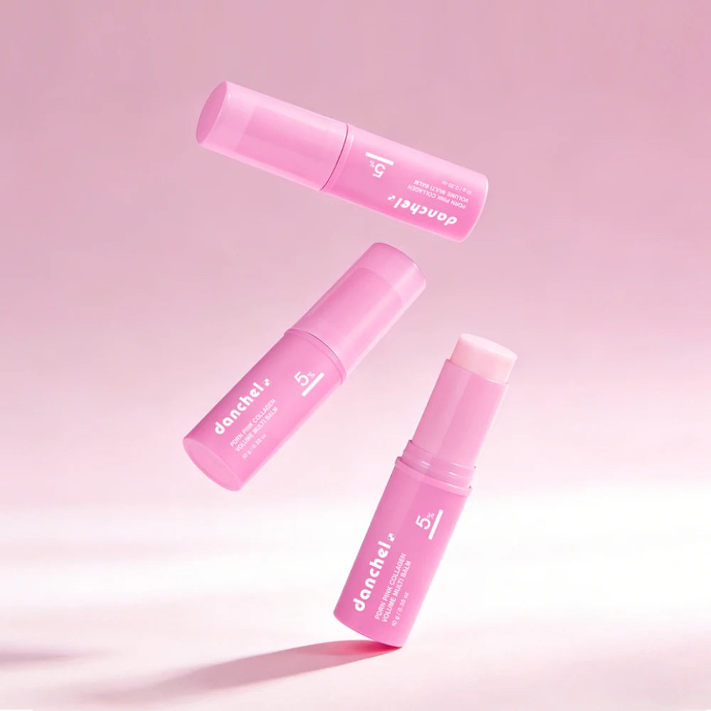 PDRN Pink Collagen Volume Collagen Stick Multi Balm Stick Deep Hydration Moisturizer Brightening Plump Smooth Face Skin Care Peaceful Pleasures Health and Wellness 3pcs