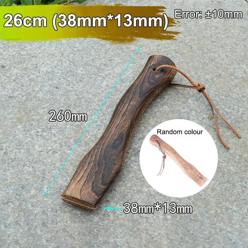 Short Axe Handle 32cm Solid Wood Handmade Replacement for Garden Tools Heavy Duty Handle for Chopping and Logging Peaceful Pleasures Health and Wellness 26cm