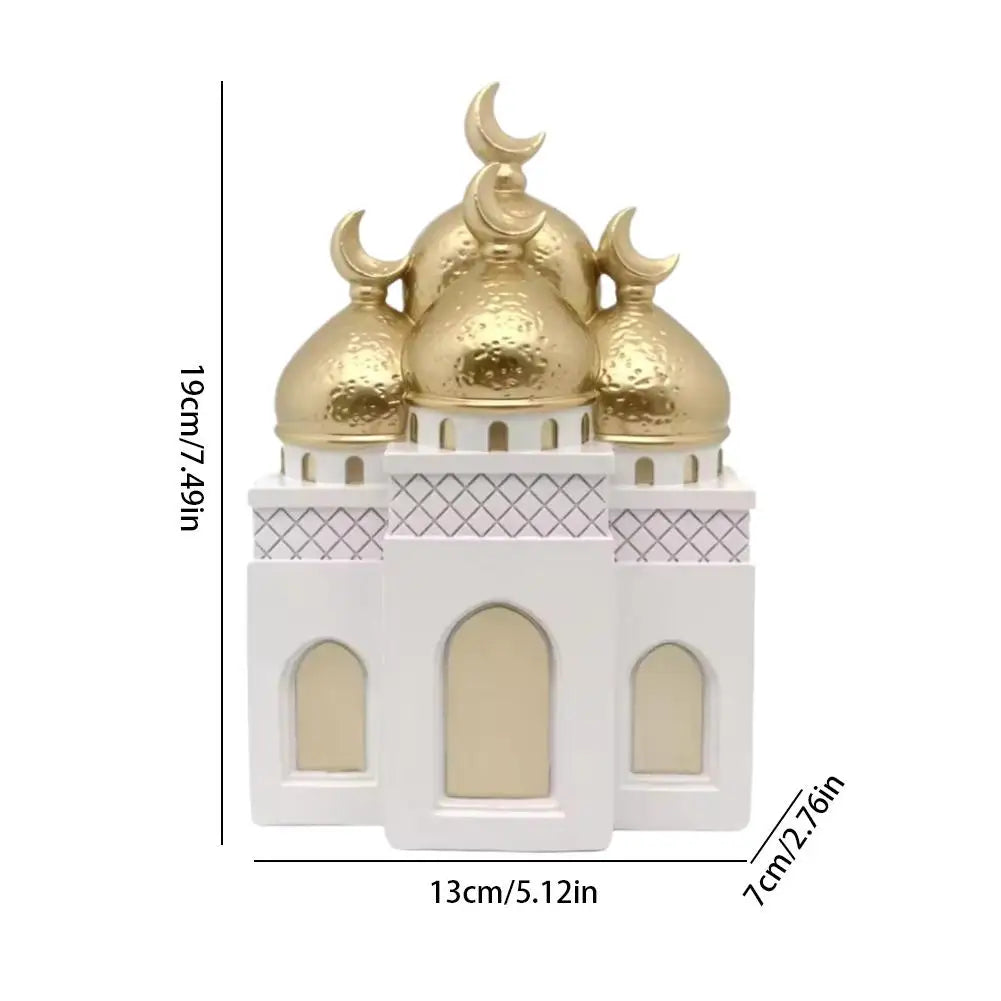 Middle Eastern Castle Moon Tower Resin Statue | Home Decor