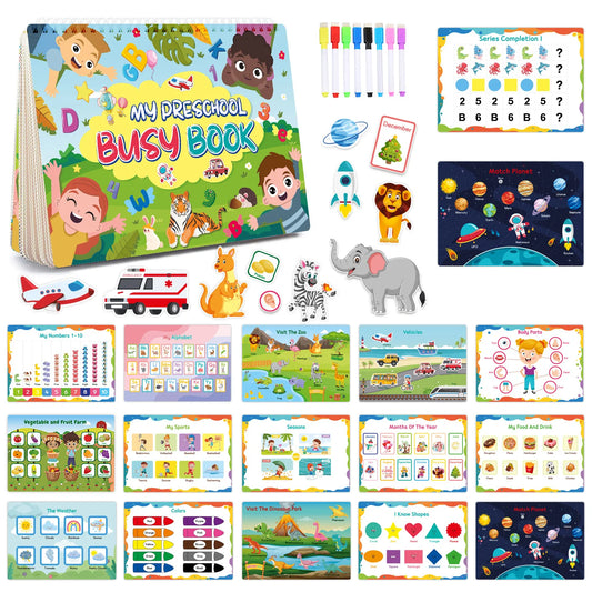 Bview Art Toddler Busy Book Reusable Educational Sticker Activity Peaceful Pleasures Health and Wellness kids busy book-08