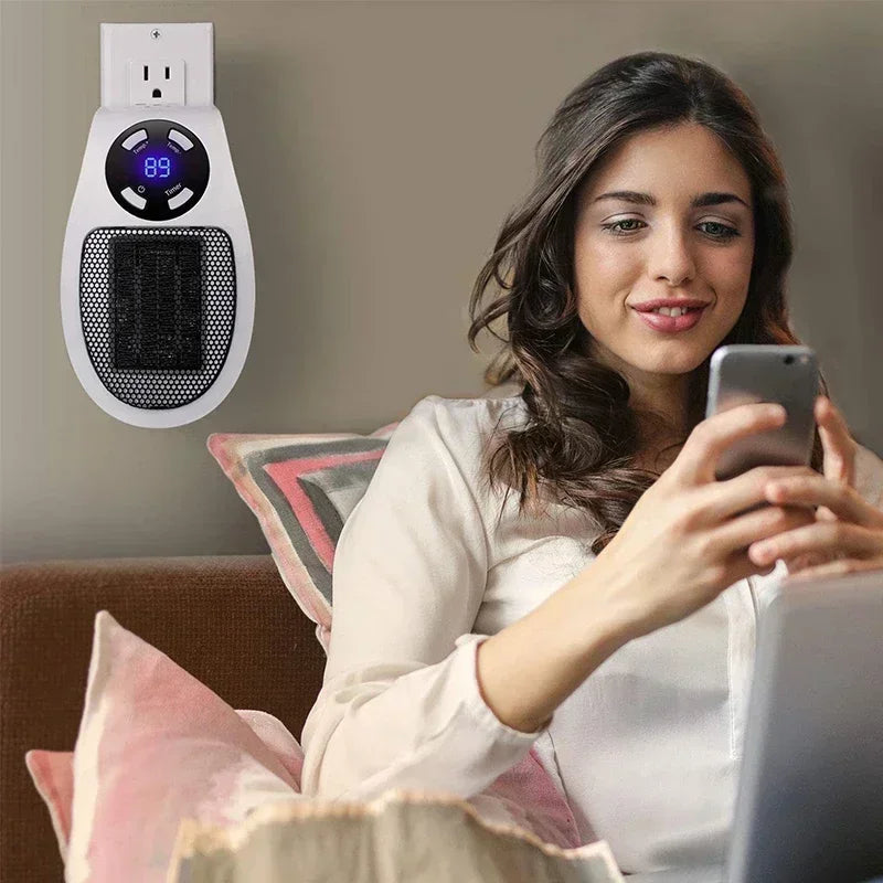 350W Portable Electric Heater with Remote Control, Wall Mounted Home Room Heater for Winter Indoor Heating Fast Warm heater Peaceful Pleasures Health and Wellness
