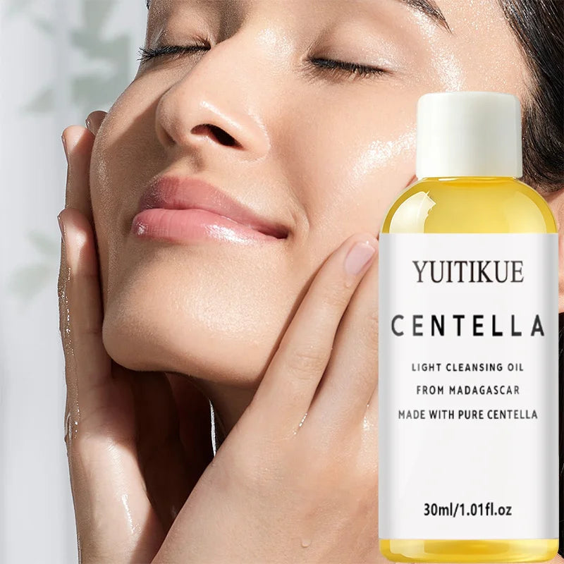 YUITIKUE Centella Light Cleansing Oil Pure Centella Gentle Makeup Remover Oil Deep Cleansing Hydrating Sensitive Skin Cleanser Peaceful Pleasures Health and Wellness