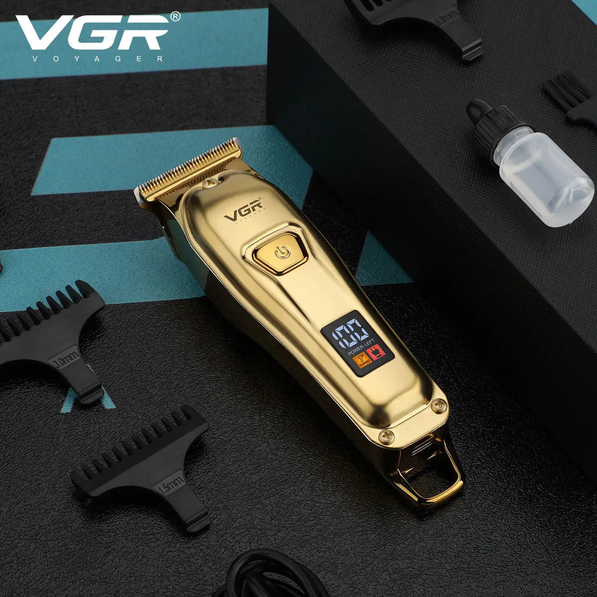 VGR 965 New metal Hair Cutting Machine Electric Hair Clipper Barber Professional Cordless Hair Trimmer for Men Peaceful Pleasures Health and Wellness