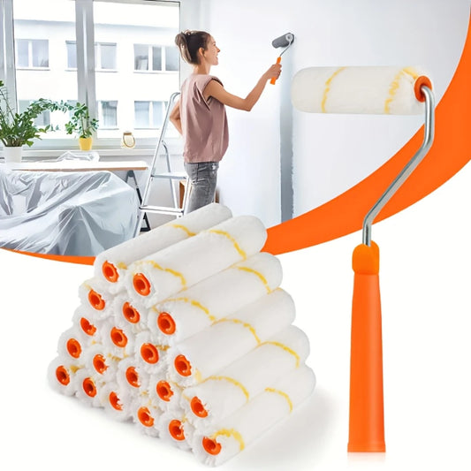 10Pcs Paint Roller Brush Dense Bristles Latex Paint Roller Brush Tools For Painting Home Wall Cabinets Doors Fences Ceilings Peaceful Pleasures Health and Wellness