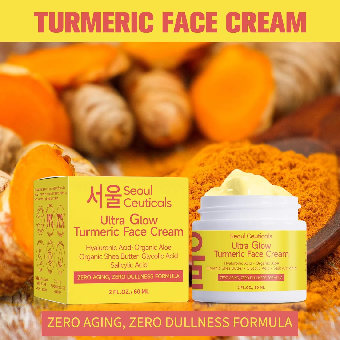 Turmeric Face Moisturizing Cream – Hydrating Glow Daily 60ml