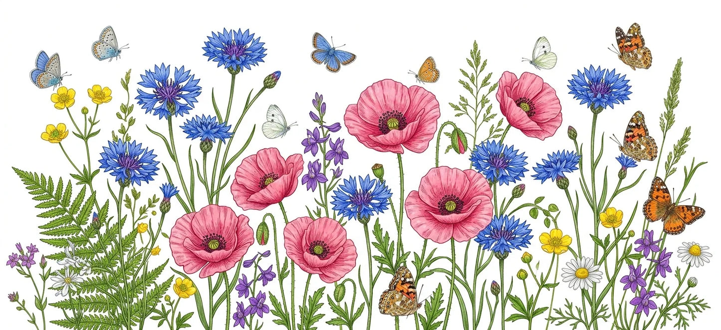 UV DTF Spring Floral Cup Wrap Stickers | Waterproof DIY Decals