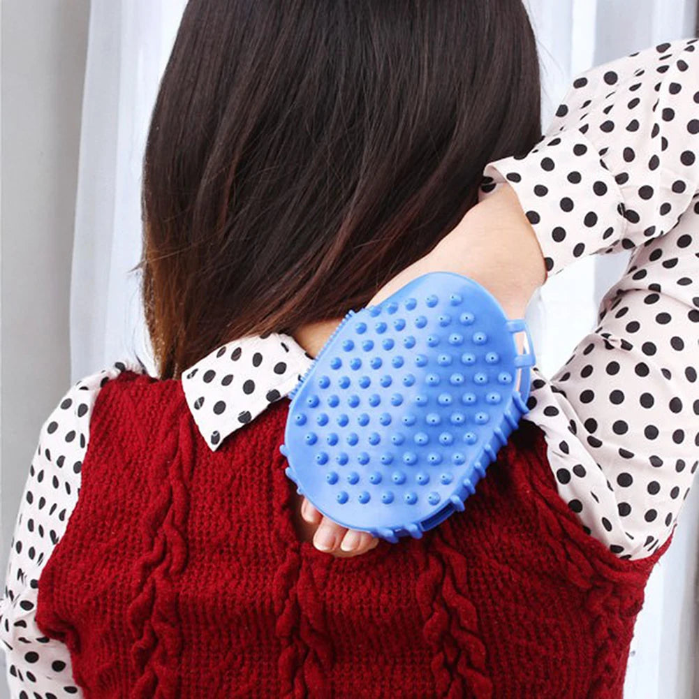 Silicone 7 Balls Body Massager Glove 360° Rotating Hand Held Massager Tools Muscle Pain Relief Relax Massager For Neck Leg Back Peaceful Pleasures Health and Wellness