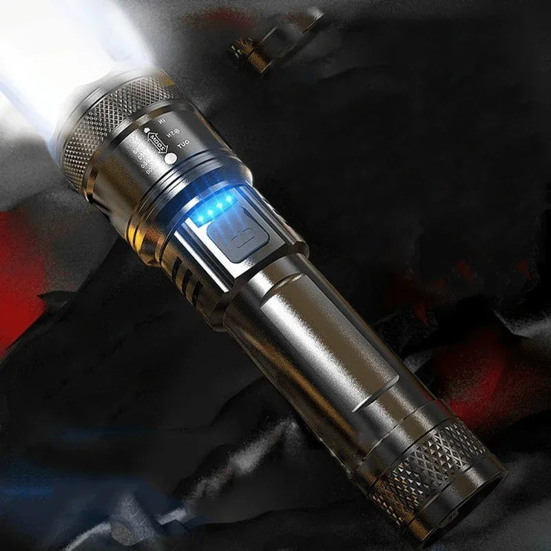 Outdoor Home Patrol Ultra Bright Remote Rechargeable Flashlight Focus Zoom Aurora Gun Illumination Is Very Good Peaceful Pleasures Health and Wellness