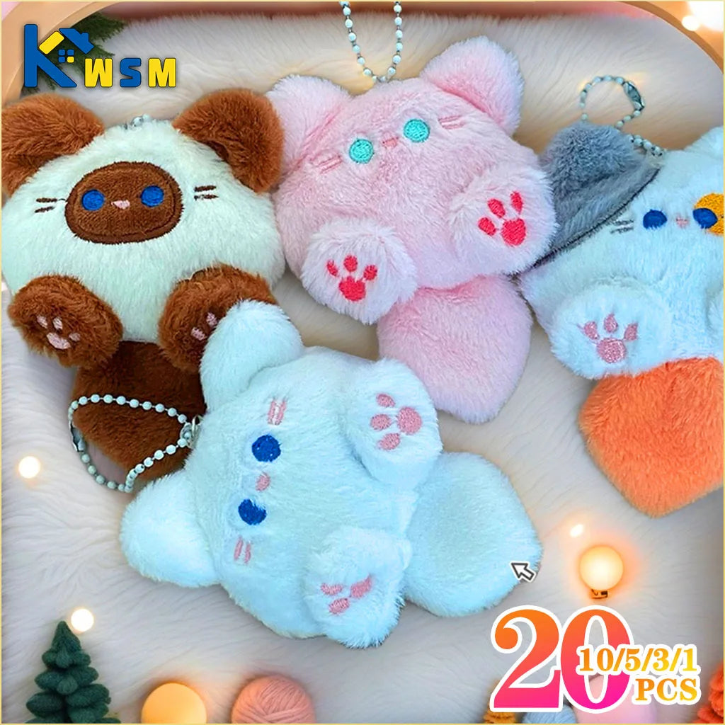 Cute Plush Cat Keychain Pendant – 1-20 Pack | Bag Charm