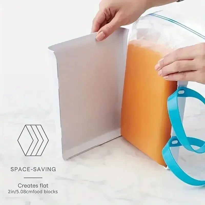 Freezer Food Block Maker – Portable ABS + Silicone Food Storage & Freezing Container