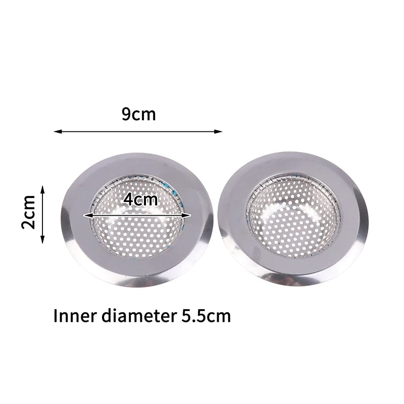2PCS Silver/White/Black Kitchen Stainless Steel Sink Filter Mesh Shower Floor Drain Hair Catcher Stopper Food Slag Drainer Peaceful Pleasures Health and Wellness A3