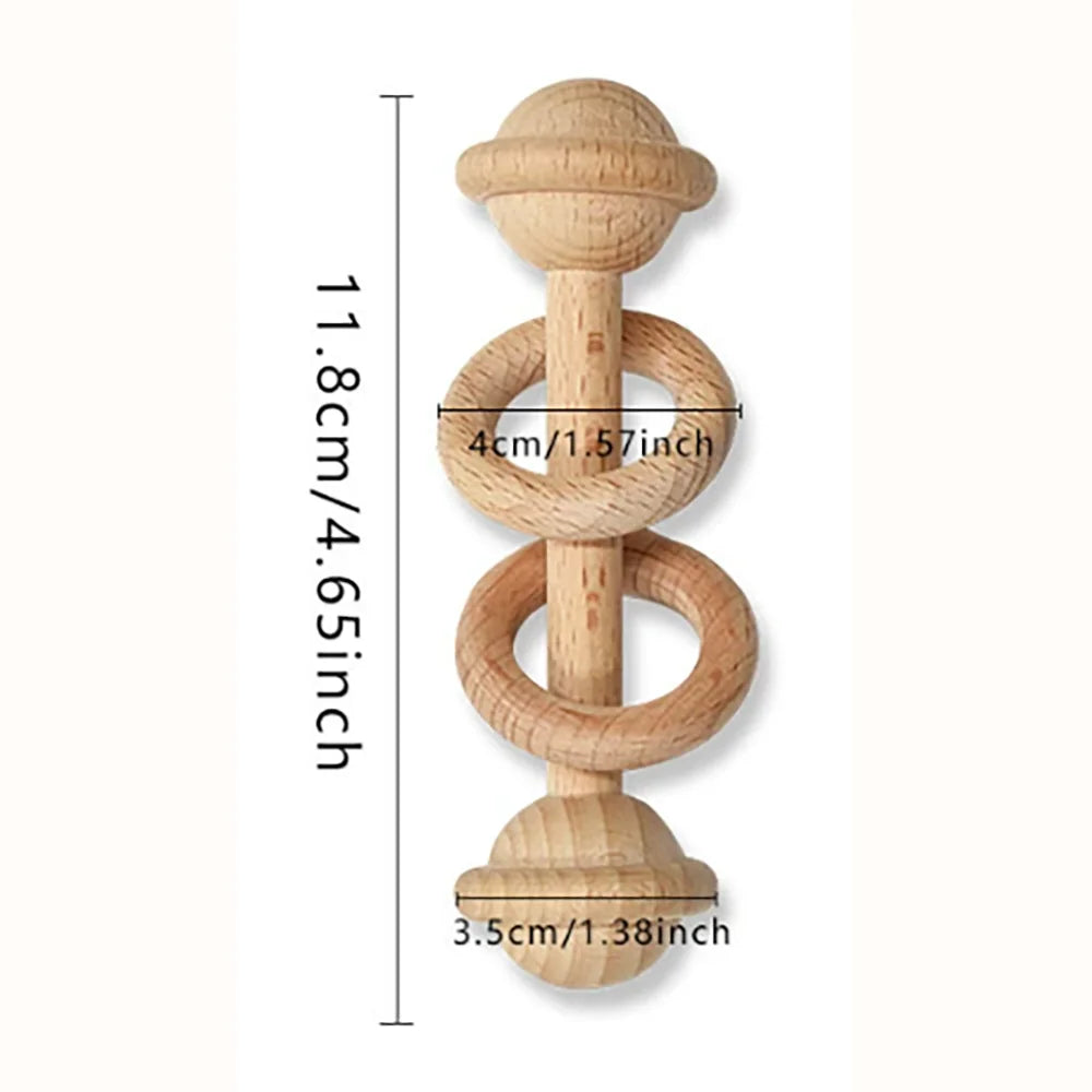 Personalized Wooden Baby Rattle – Engraved Newborn Keepsake Gift Personalized Baby Rattle Peaceful Pleasures Health and Wellness