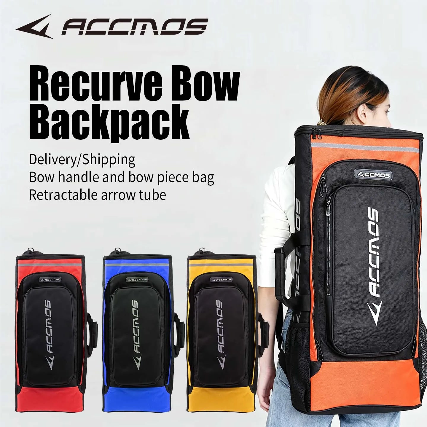 Accmos Recurve Bow Bag Archery Nylon Takedown Portable Case Backpack