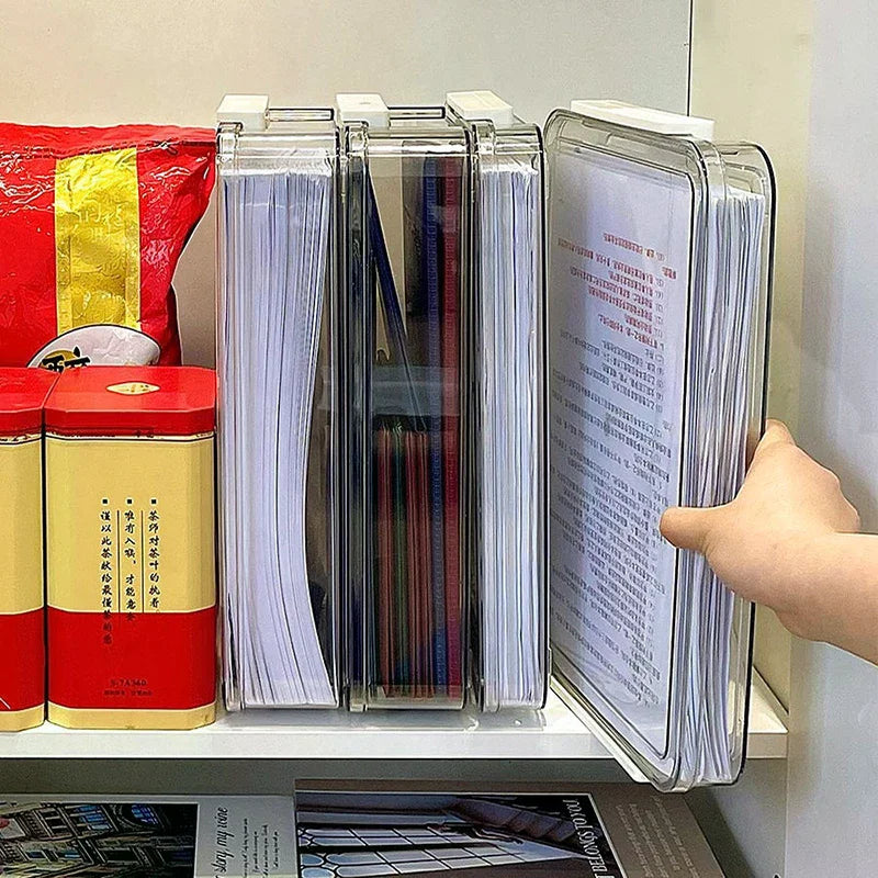 Stackable Transparent Desktop Document & Paper Organizer Box