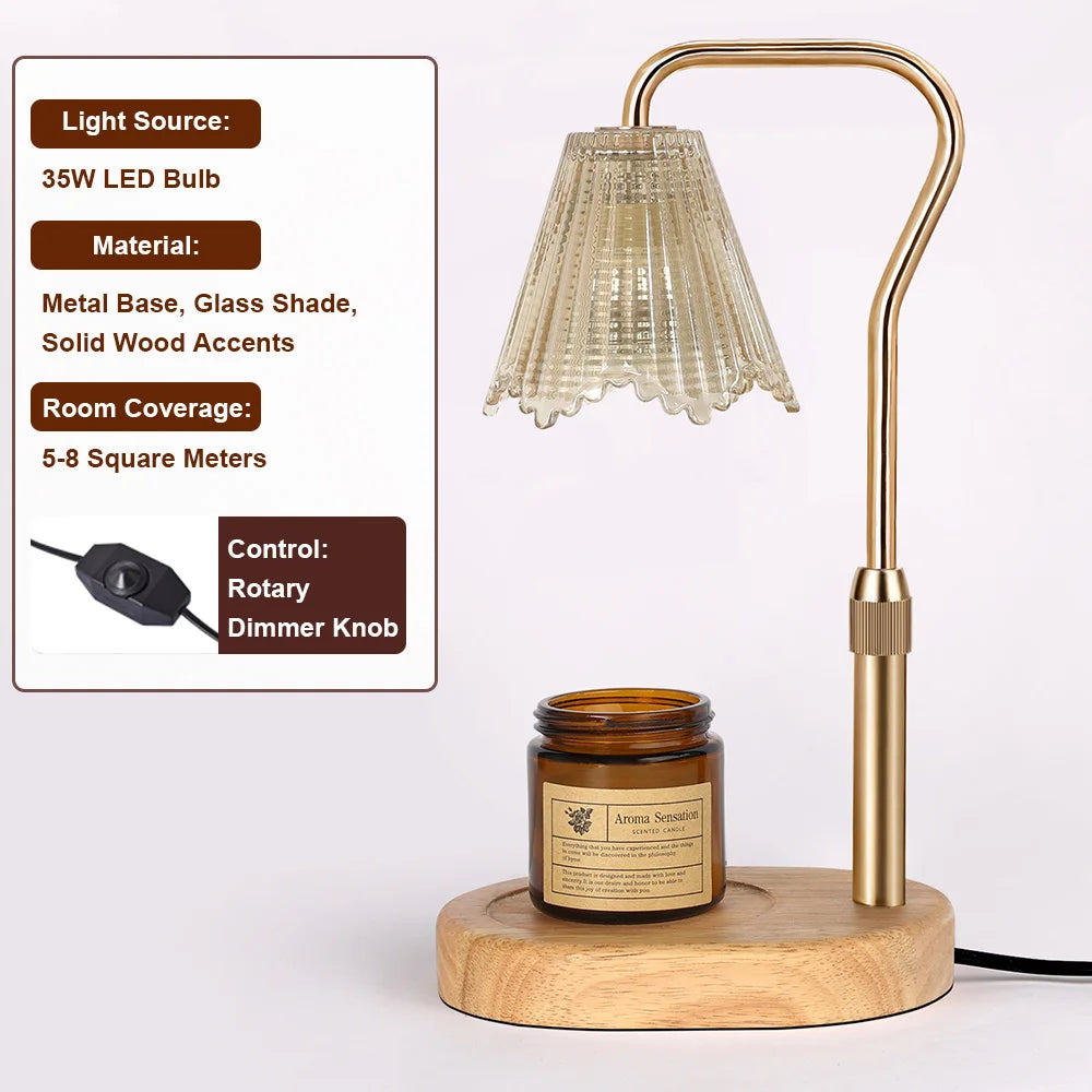 35W Dimmable Candle Warmer Lamp | Adjustable Height & Gift