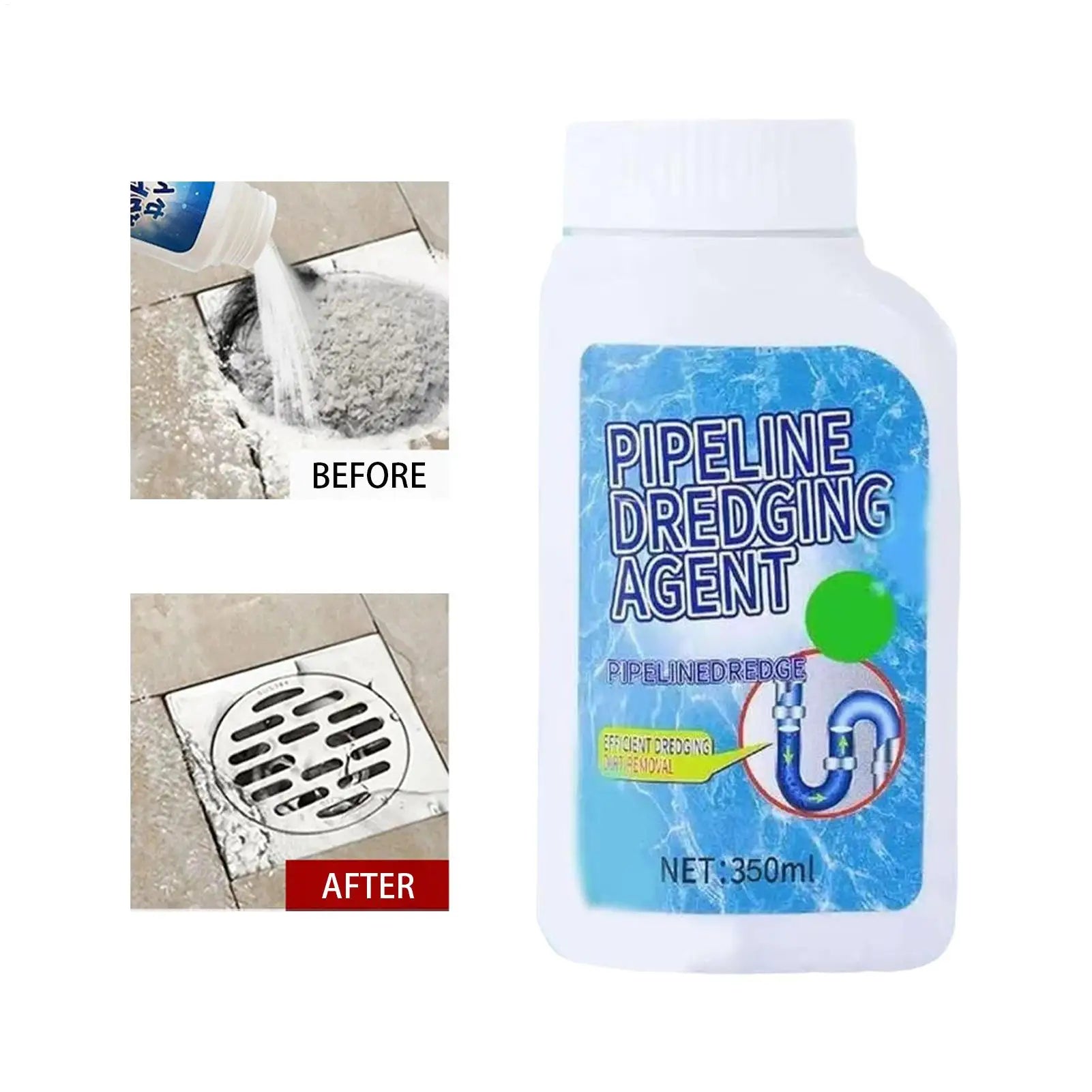 350ml Powerful Drain Cleaner, Fast Acting Pipe Unclogger Gel for Kitchen Sink, Shower, Bathroom Tub Pipeline Protection Peaceful Pleasures Health and Wellness