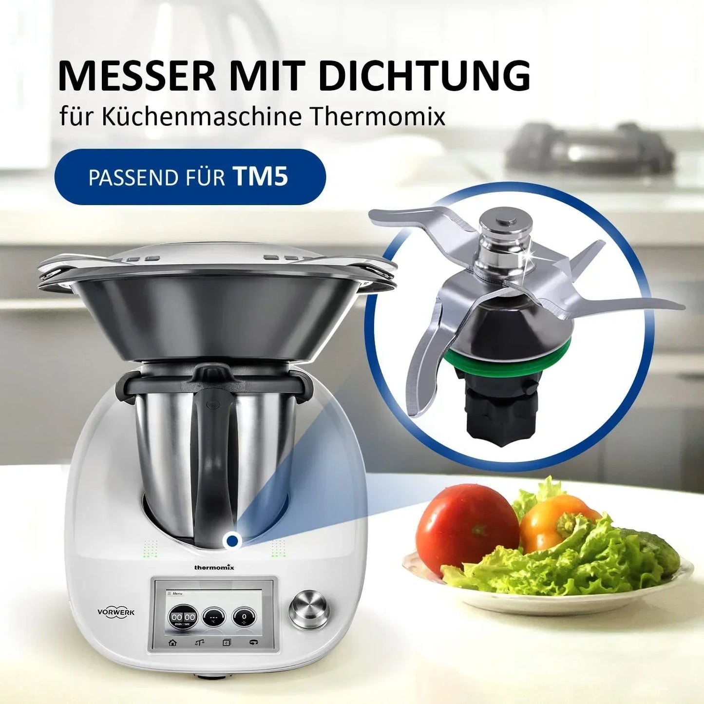 Stainless Steel Blender Blade Cooking Machine Accessories Is Suitable for Thermomix TM5/TM6/TM31 Universal Knife Set Peaceful Pleasures Health and Wellness
