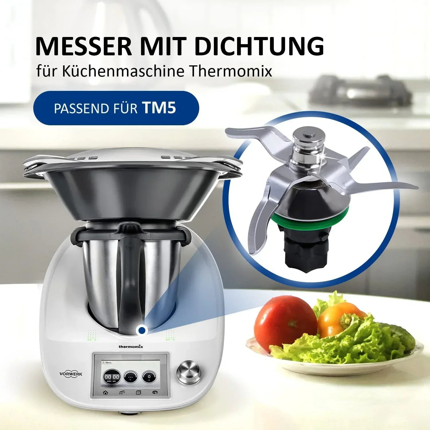 Stainless Steel Blender Blade Cooking Machine Accessories Is Suitable for Thermomix TM5/TM6/TM31 Universal Knife Set Peaceful Pleasures Health and Wellness