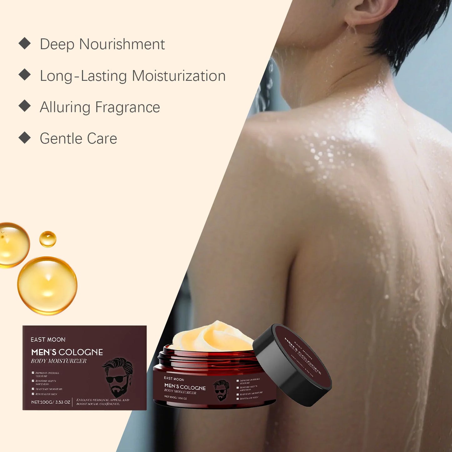 Men's Cologne Body Moisturizer – Woody Scent & Deep Hydration Peaceful Pleasures Health and Wellness