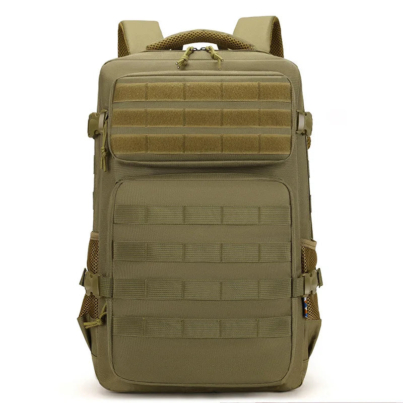 New camouflage outdoor backpack, multi-functional large-capacity hiking backpack, simple and casual travel backpack Peaceful Pleasures Health and Wellness Khaki