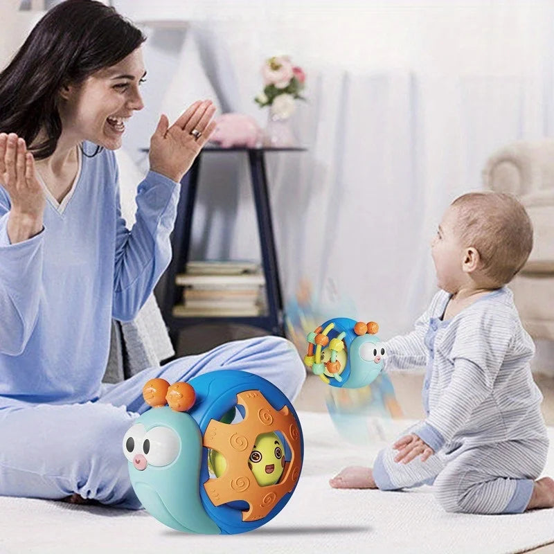 Dutora Baby Snail Rattle Toy – Early Learning Plastic Ball