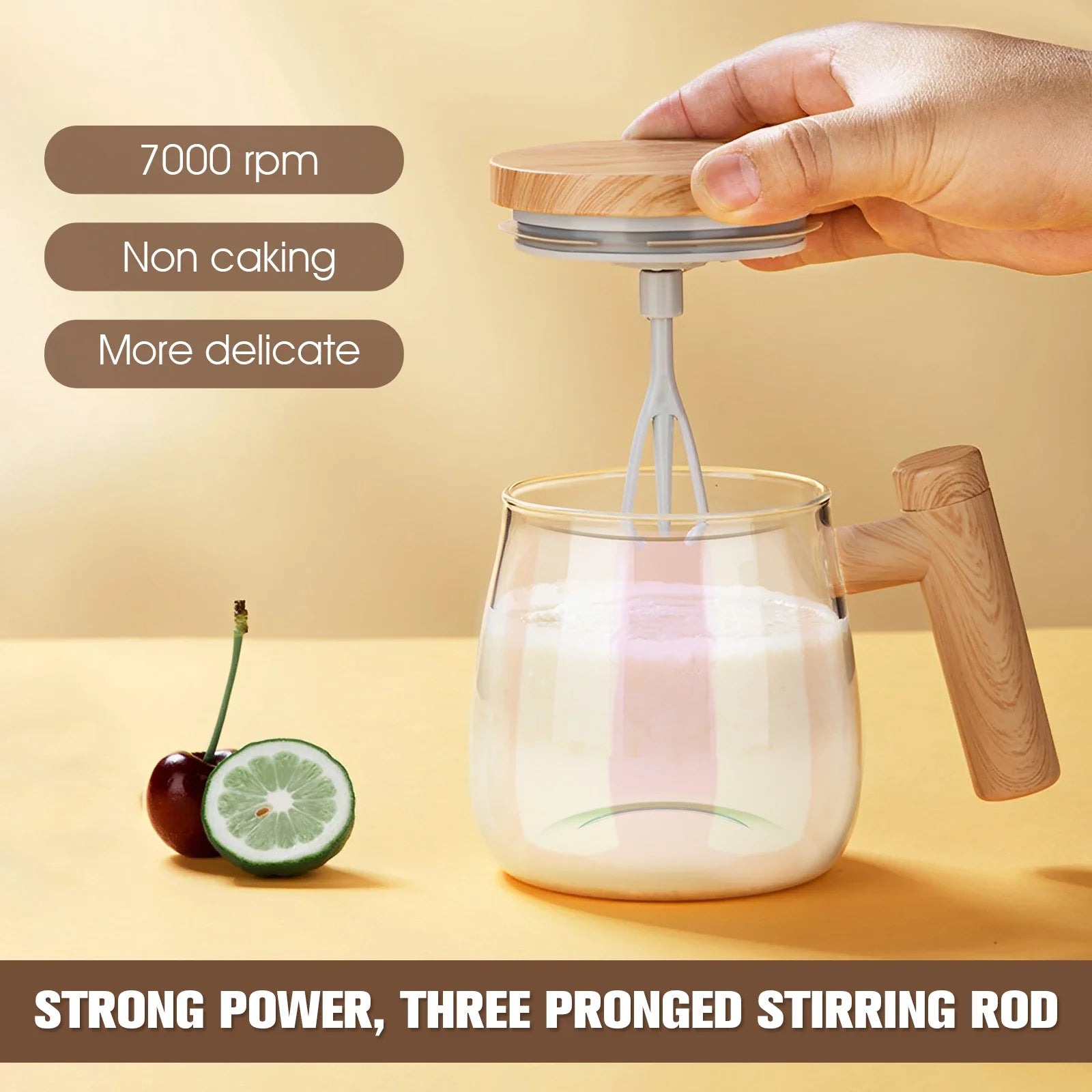 400ML Self Stirring Mug 7000RPM Electric High Speed Mixing Mug With Waterproof Automatic Mix Cup for Coffee Milk Protein Powder Peaceful Pleasures Health and Wellness