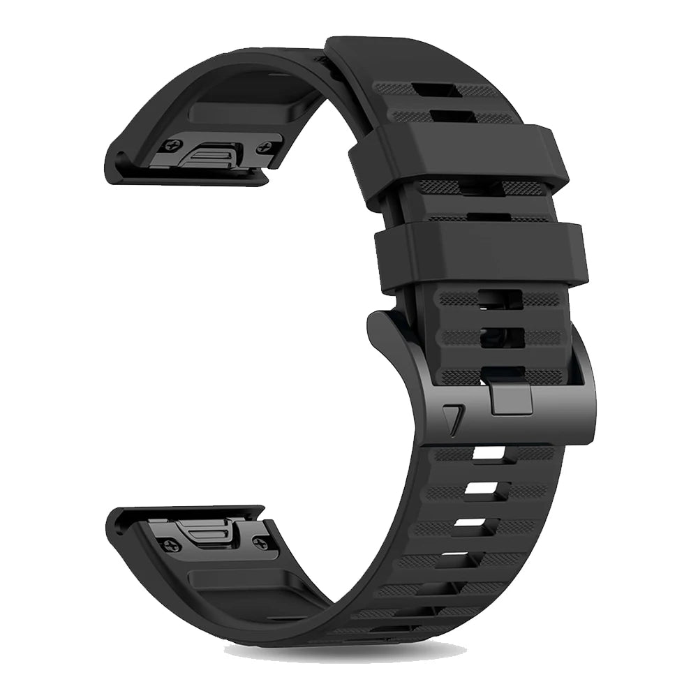 QuickFit 22mm 26mm Silicone Band for Garmin Fenix 7X 6X Forerunner