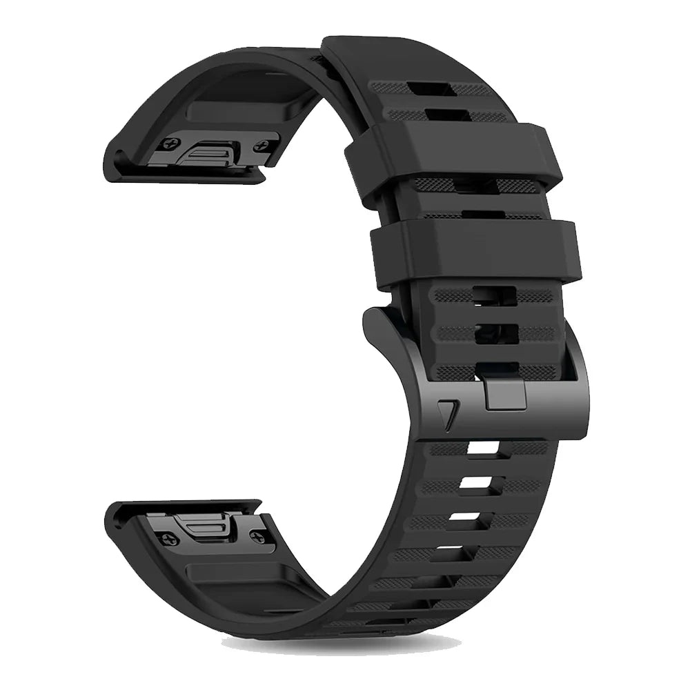 QuickFit Silicone Watch Band for Garmin Fenix 7 6 – 22mm & 26mm