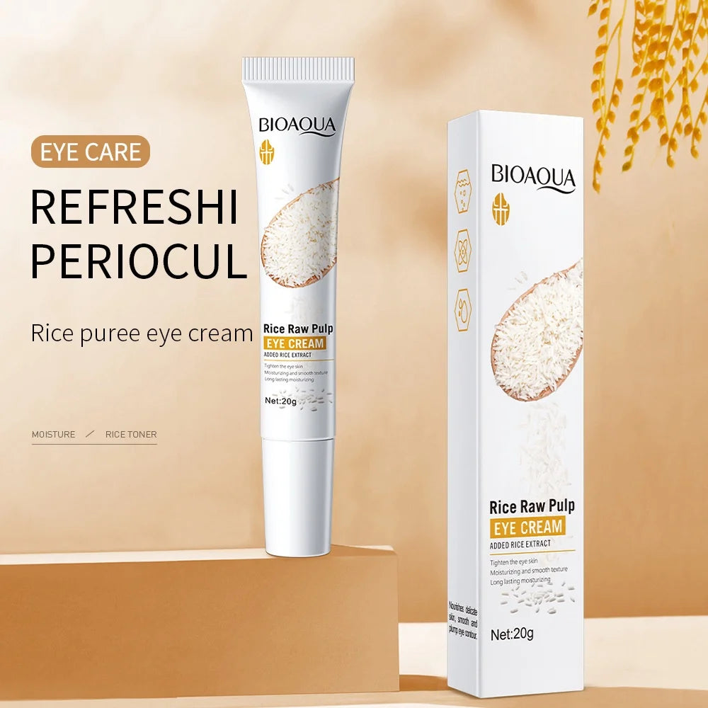 BIOAOUA Rice Whitening Eye Cream Moisturizing Reduce Dark Circles Lift Firm Brightening 20g Peaceful Pleasures Health and Wellness Default Title