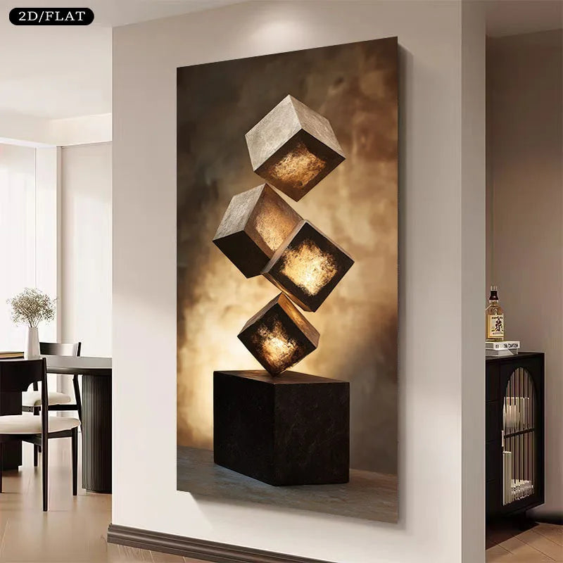 1pc Large Modern Minimalist Canvas Print, Unframed Decor Suitable for Living Room, Bedroom, Office Art Poster Decora 2D Flat Peaceful Pleasures Health and Wellness