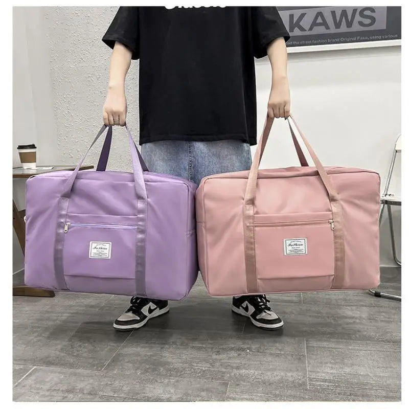 Large Foldable Travel Duffel Bag – Nylon Shoulder & Luggage Bag